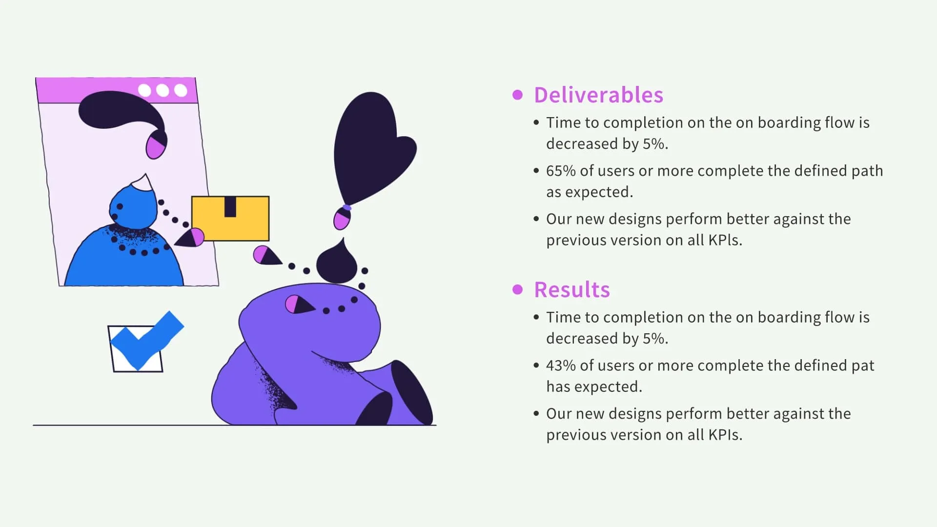 Deliverables and results